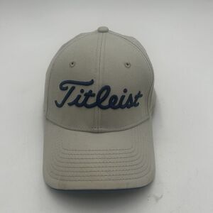 Titleist Tour Pro V1 Mens White Golf Fitted Hat Cap Mesh A-Flex Cap